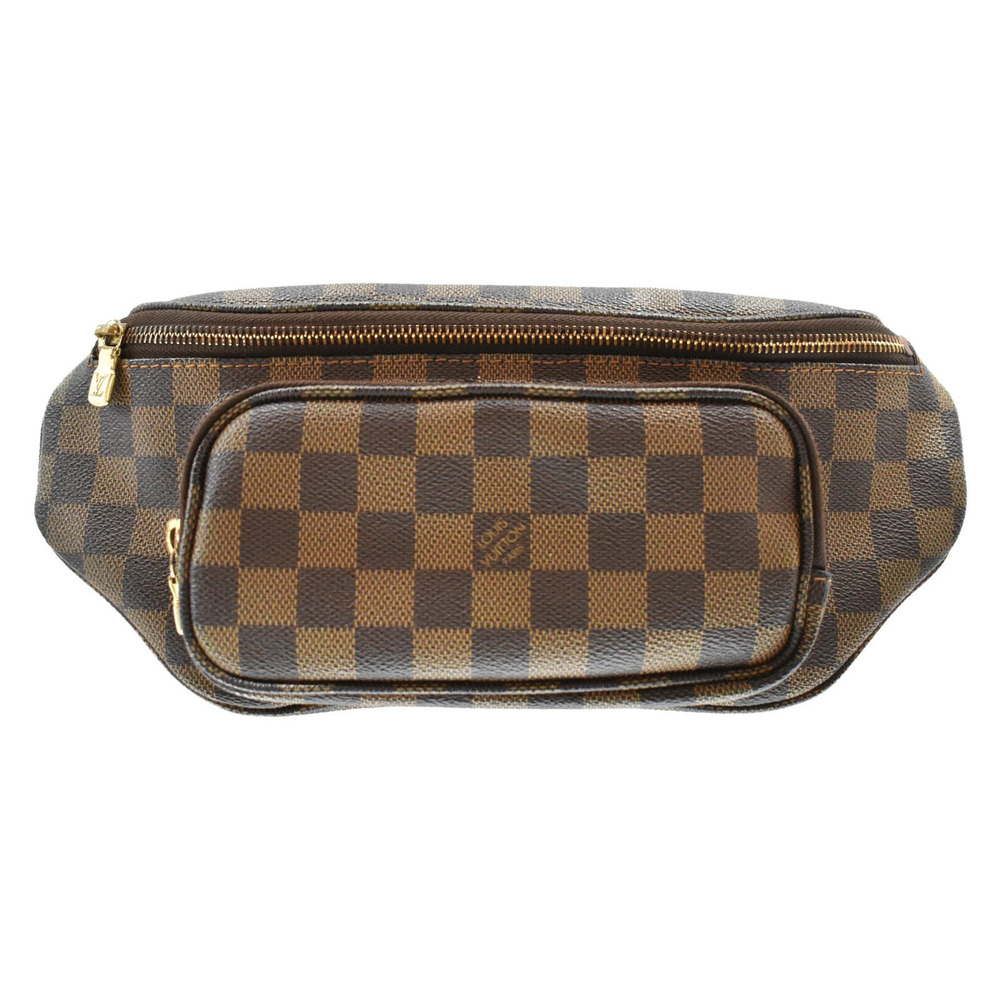 LOUIS VUITTON Bumbag Melville Damier Ebene Brown Canvas Waist Bag Body Belt